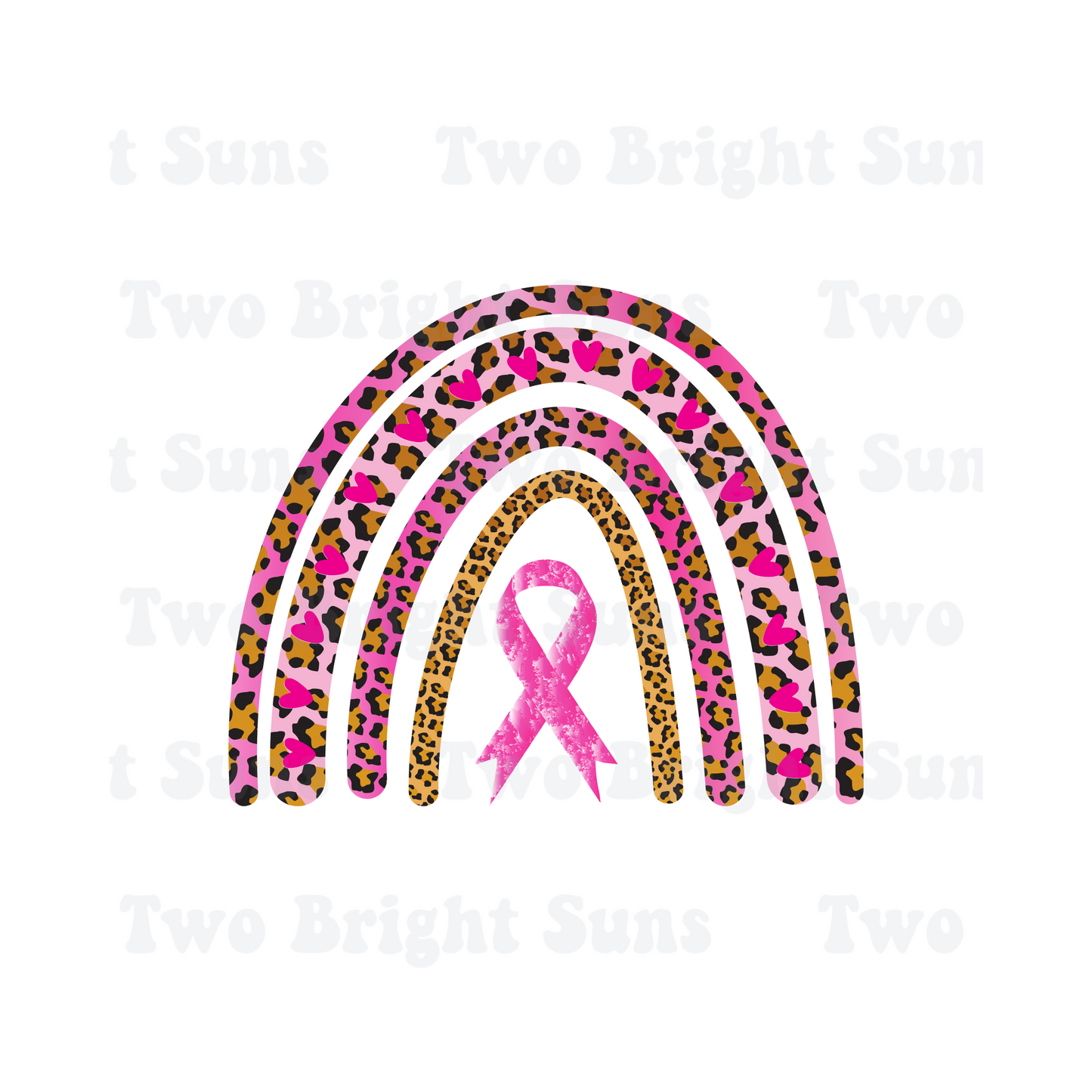 Super Pink Ribbon Leopard Rainbow