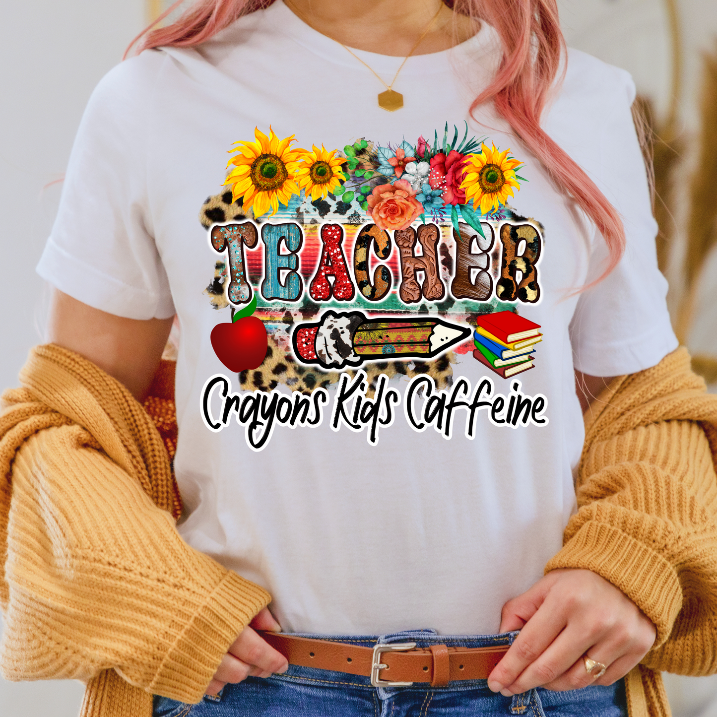 Teacher Crayons Kids Caffeine