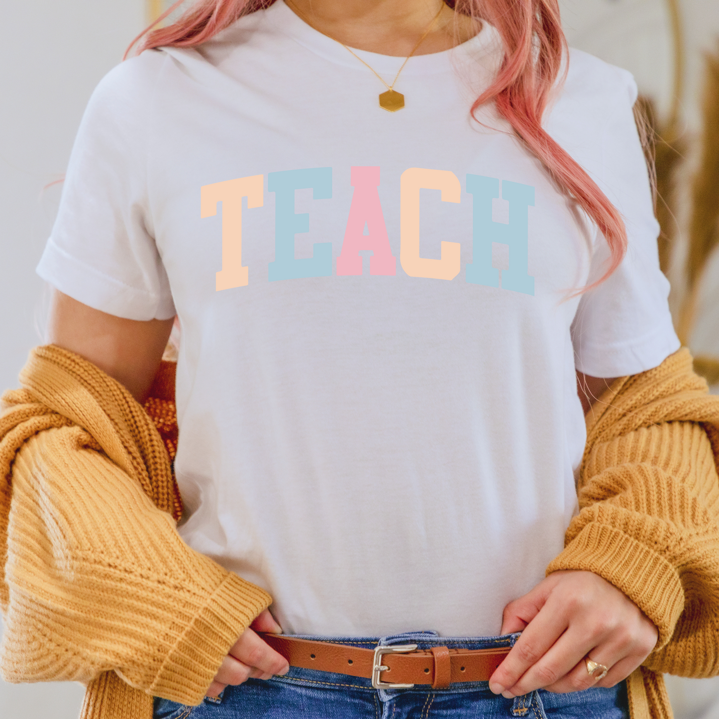 Teach Colorful Pastel Curve