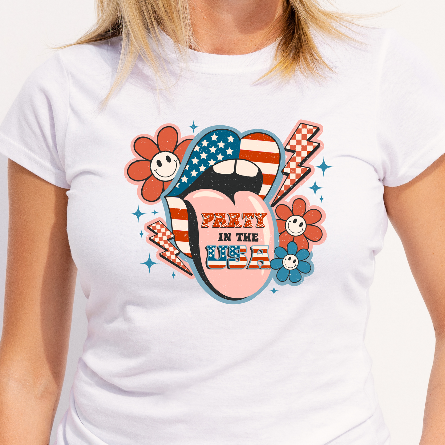 4th of July Party in the USA Cute Retro