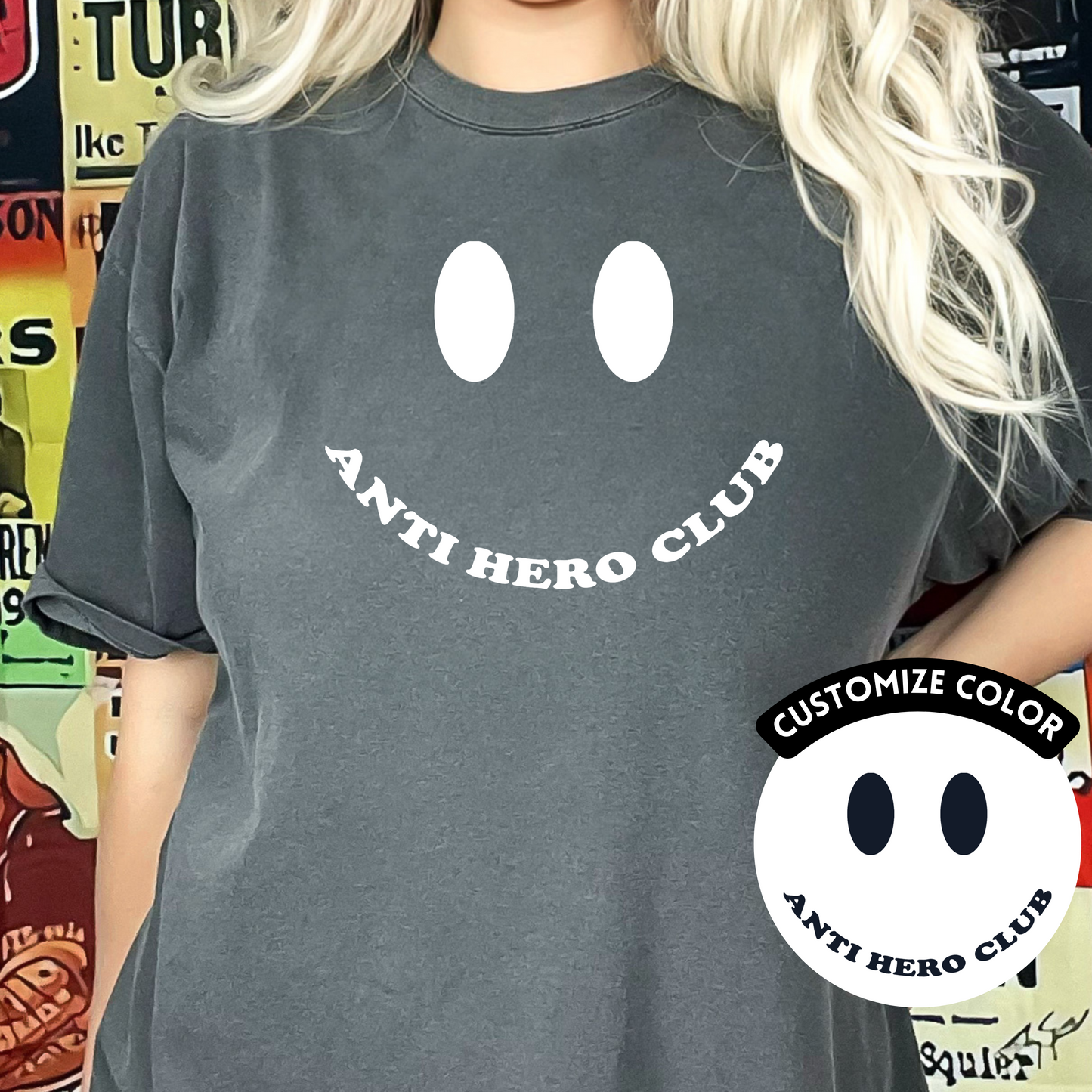 Anti-Hero Club Smiley Face  | Customize Color Option