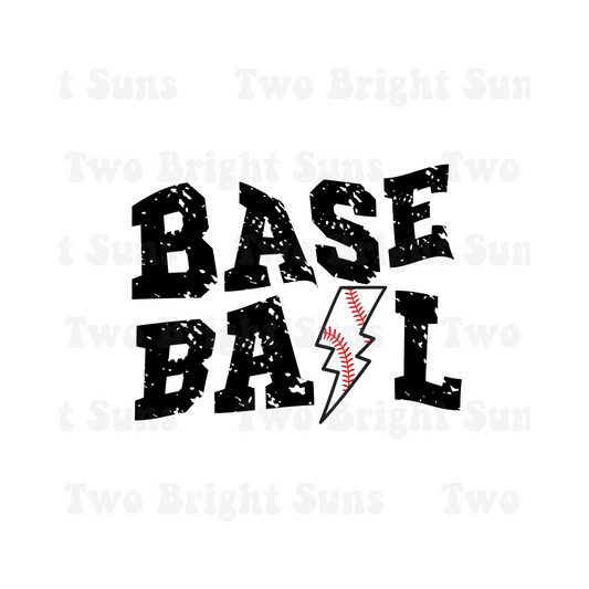 Baseball Lightning bolt