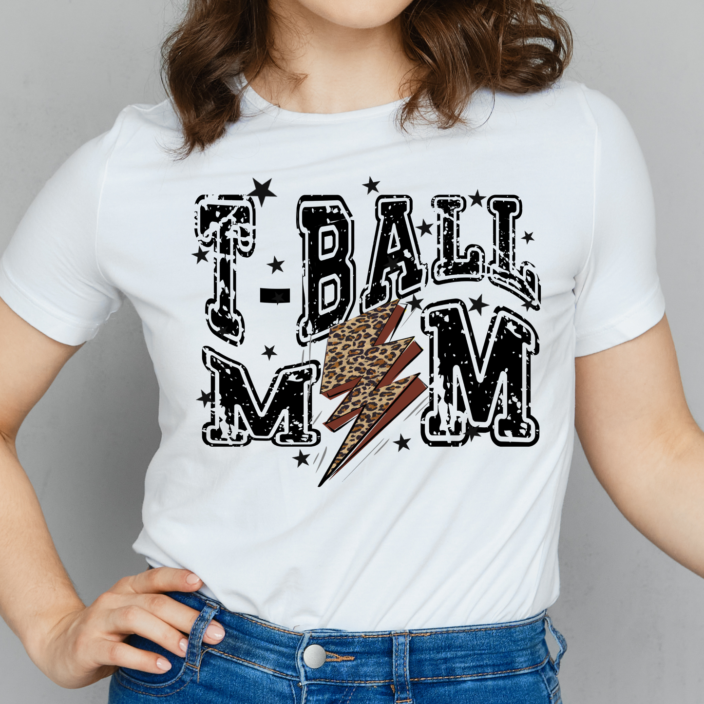 T Ball Mom Distressed