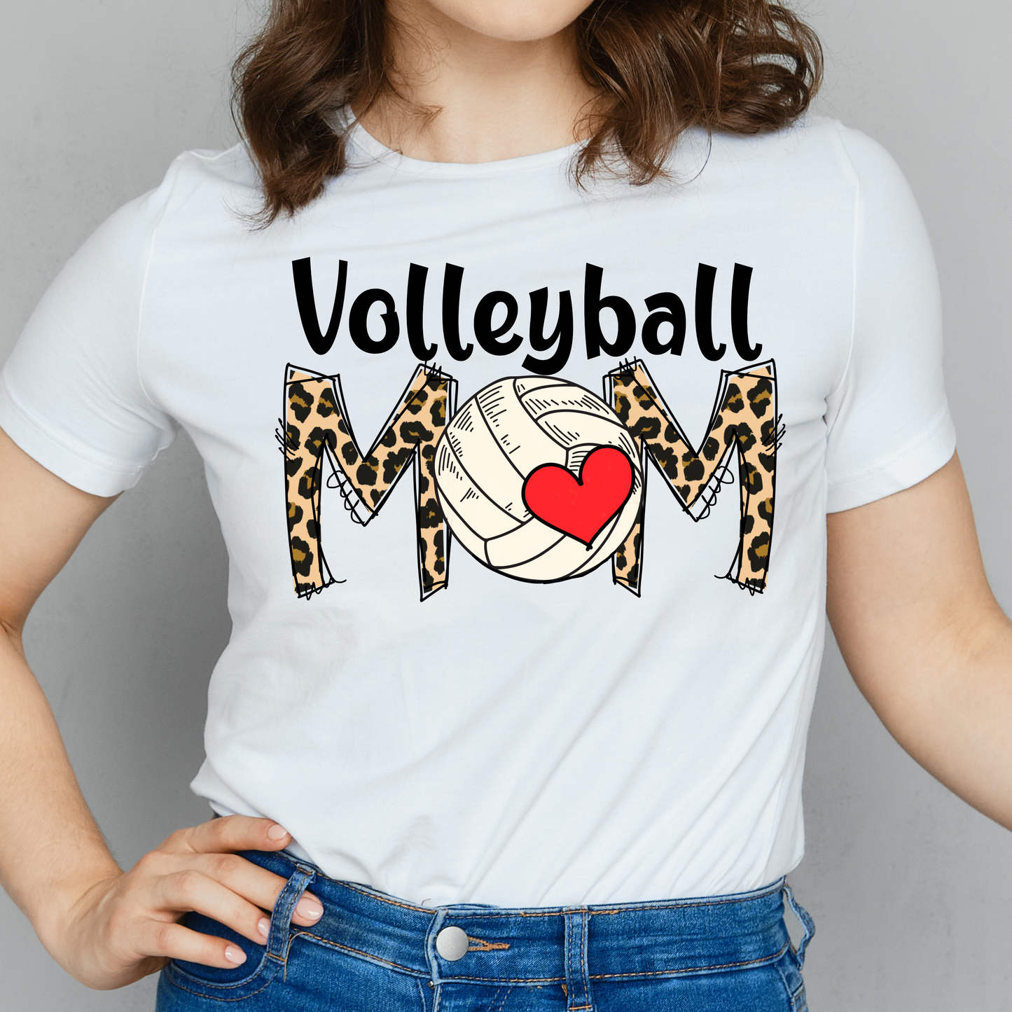 Leopard Volleyball Mom