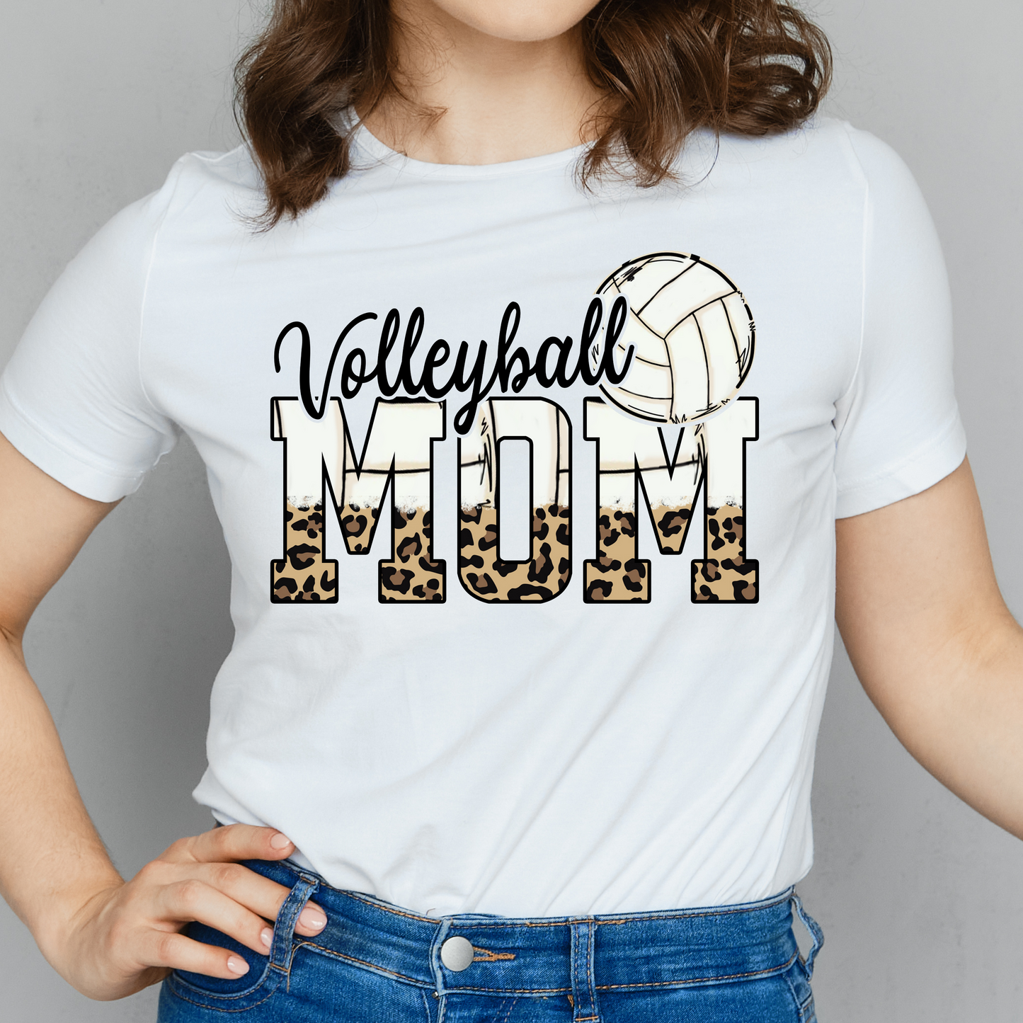 Leopard Volleyball Mom