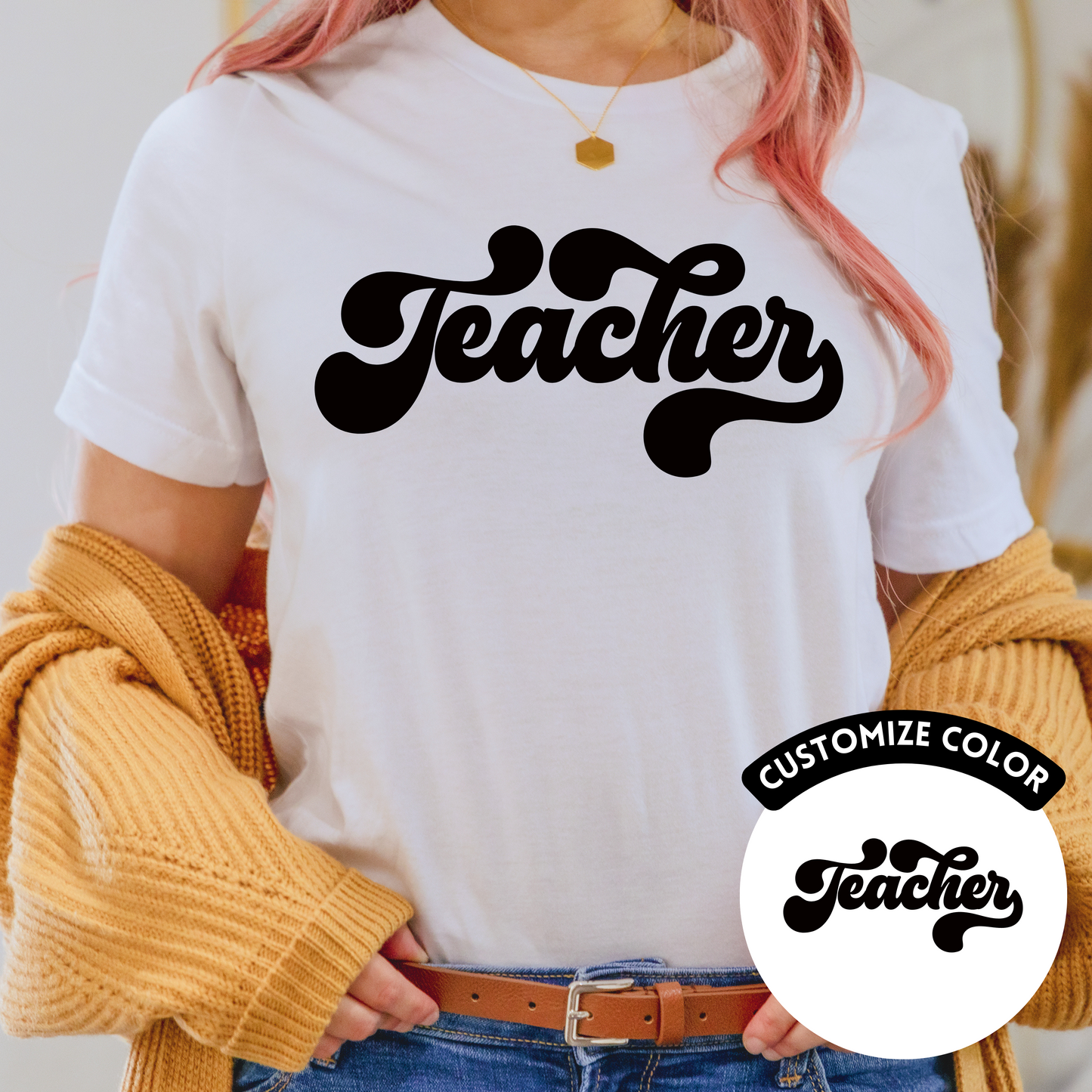 Teacher Retro  | Customize Color Option