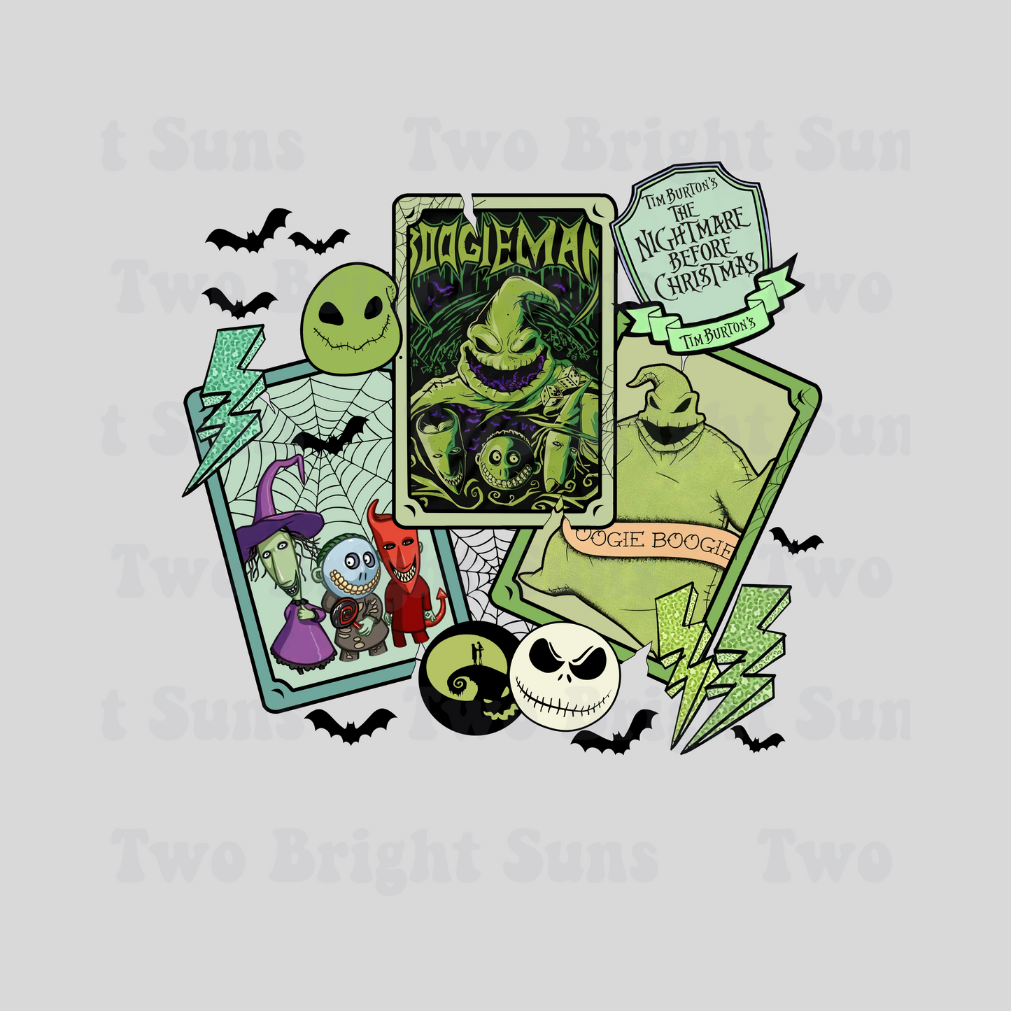 Oogie Boogie and henchman Tarot Cards