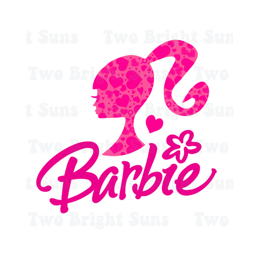 Cute Barbie Logo Hearts