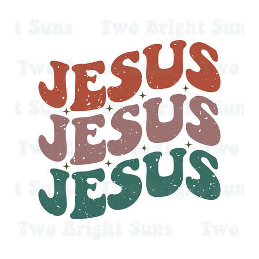 Jesus Retro Wavy
