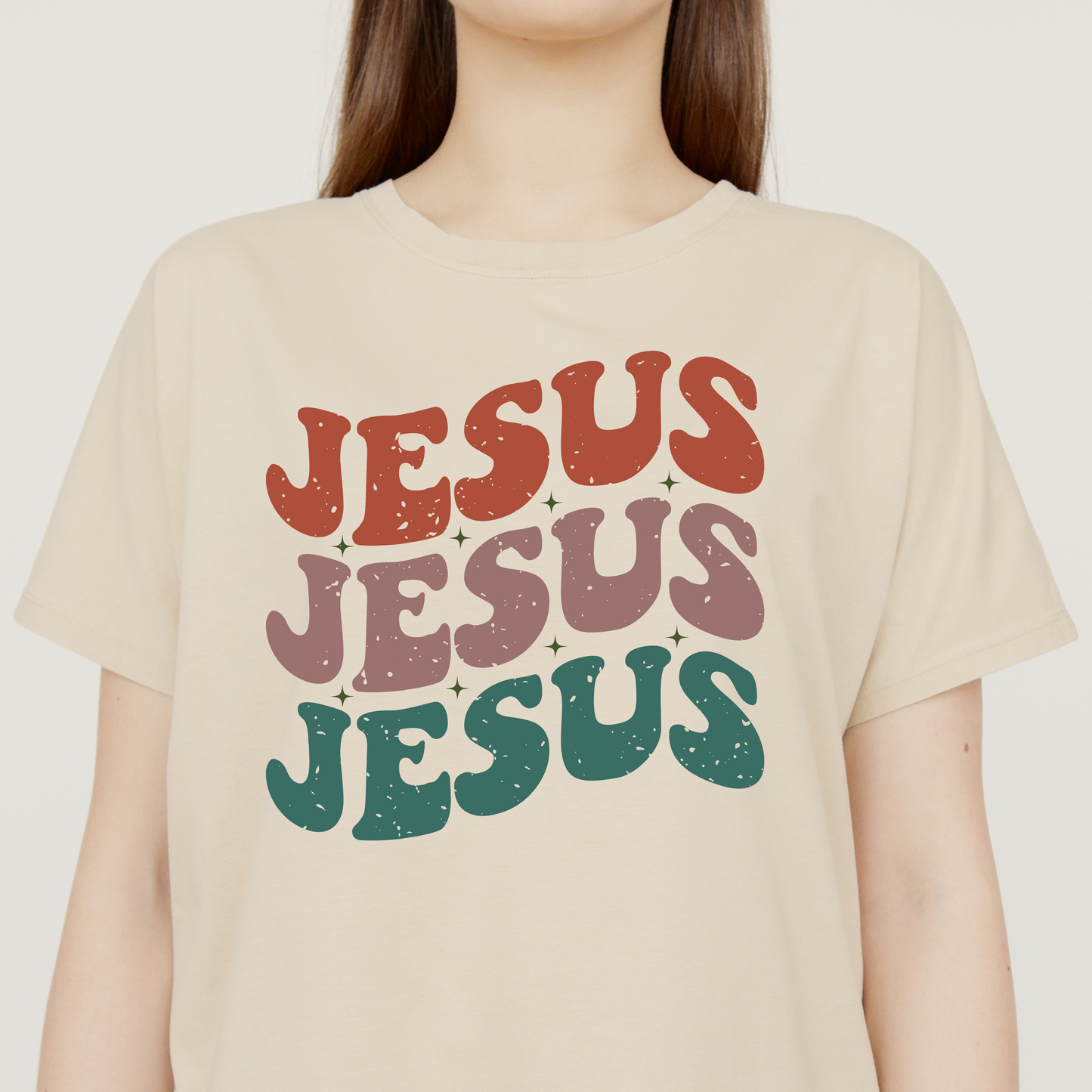 Jesus Retro Wavy