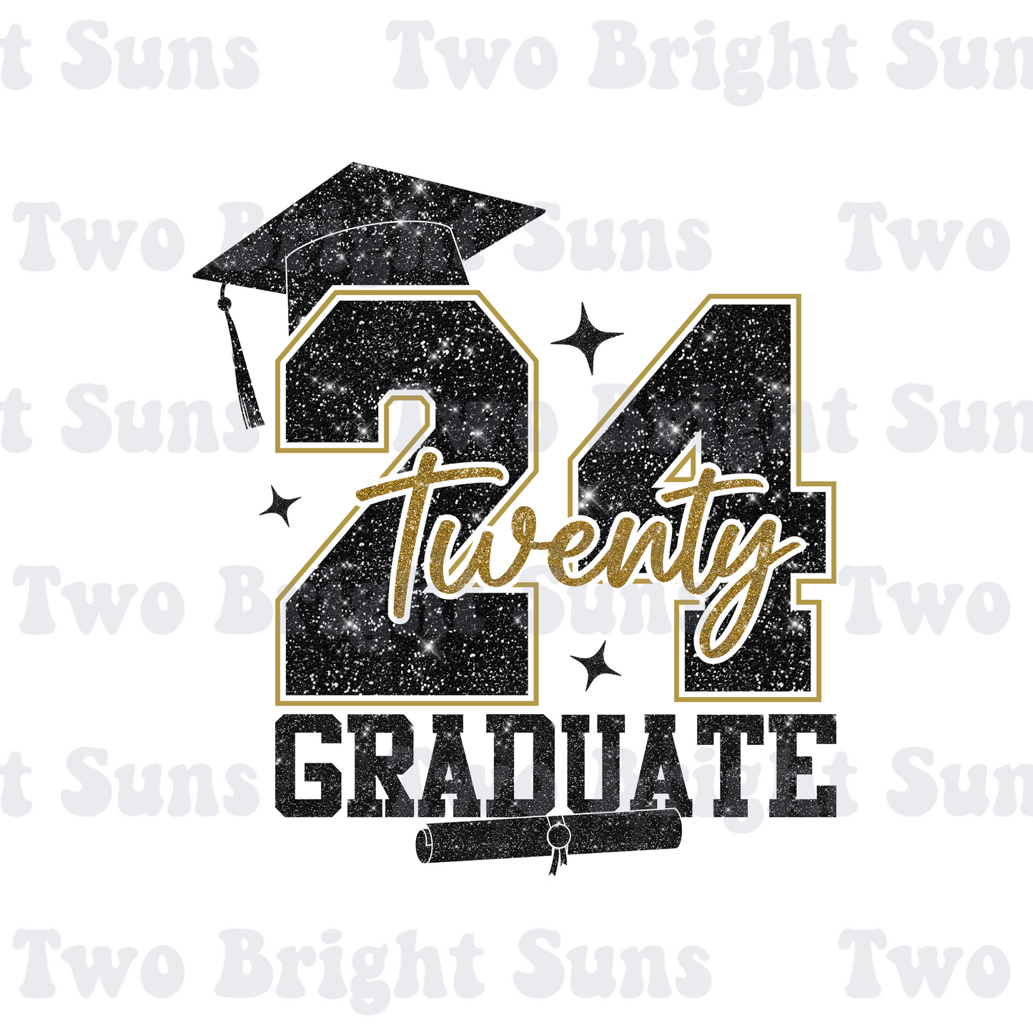 Graduate Twenty 24 Faux Glitter