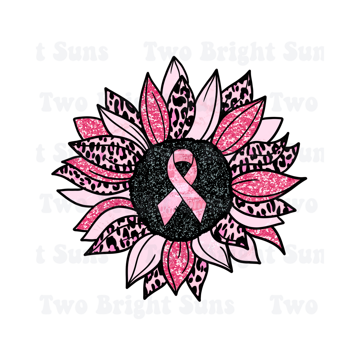 Sunflower Pink Ribbon