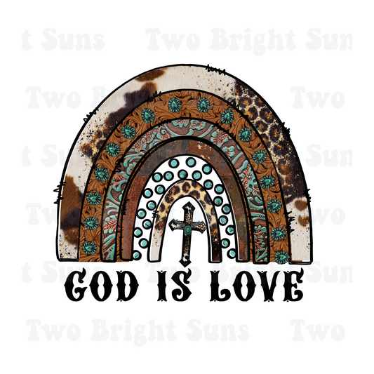 God is Love Western rainbow