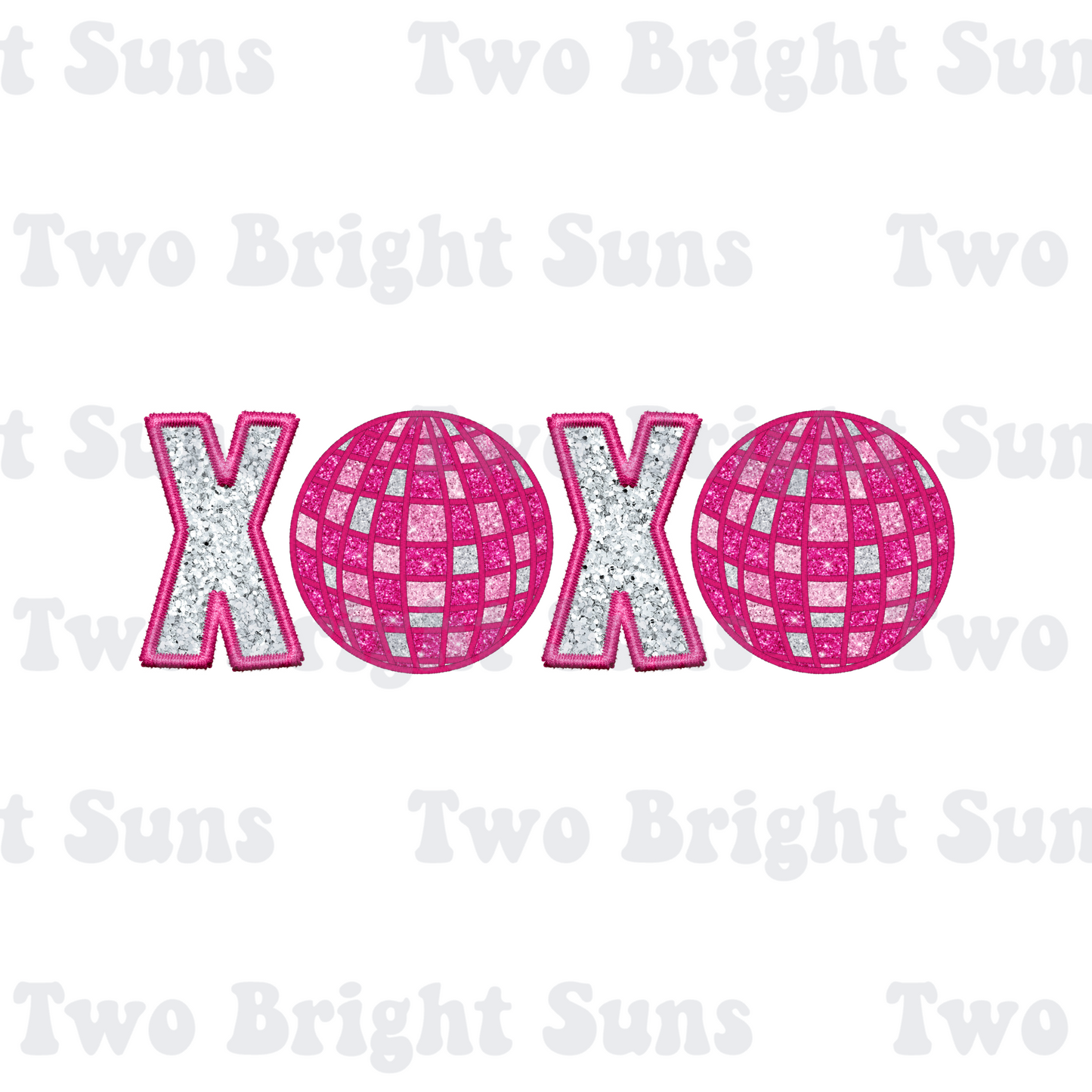 XOXO Faux Embroidery Mirror Ball