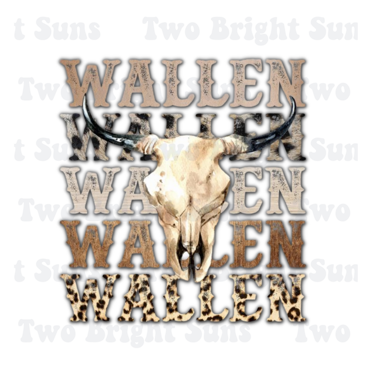 Taupe Western Wallen Bull Skull