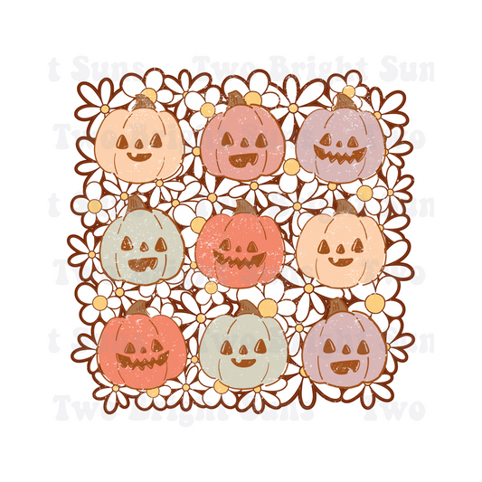 Floral Retro Pumpkins