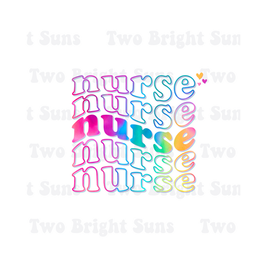 Nurse Tye Dye Retro