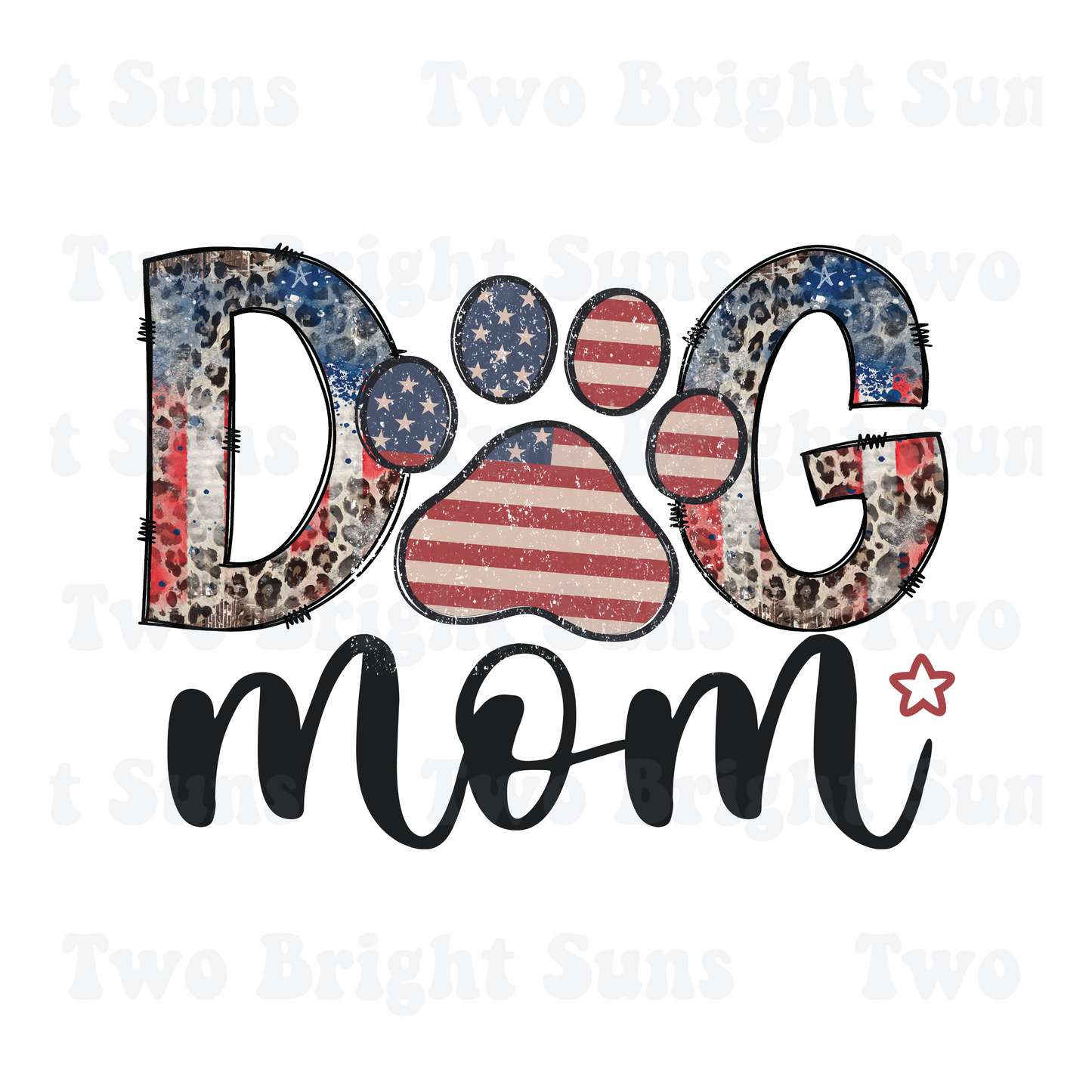 American Flag Paw Dog Mom