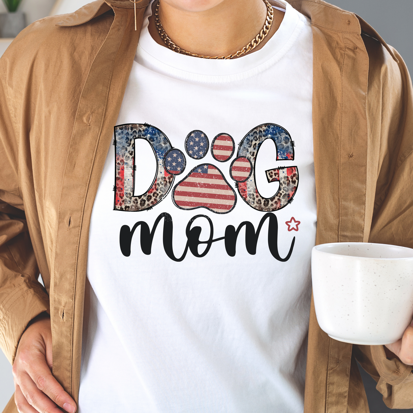 American Flag Paw Dog Mom